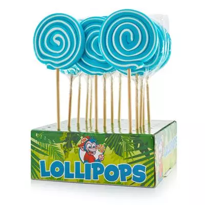 LOLLIPOPS SPIRAL BLUE POP 80g