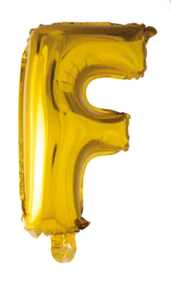 Bokstavballong- F gull 41 cm