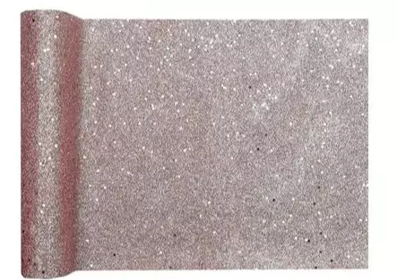 Bordløper rosegull glitter 3 meter