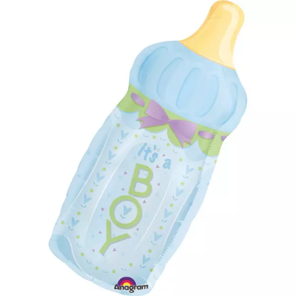 Baby boy bottle folieballong 77cm