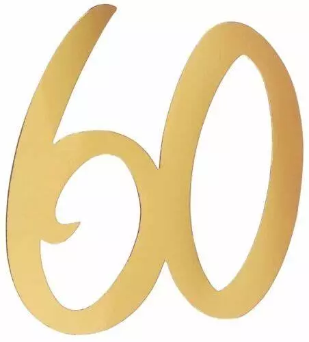 Age 60 big gold metallic number 4pk