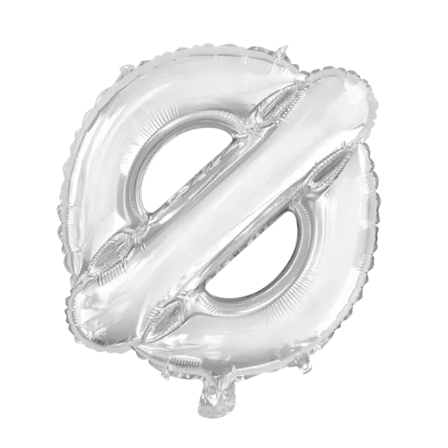 Bokstavballong Ø- sølv 41 cm