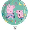 Peppa gris grønt fat 20 cm 8pk