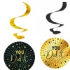 "You did it" swirls decoration golden celebration 4pk