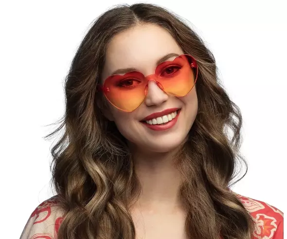 Partybriller festival hjerter orange