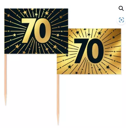 Party picks golden celebration 70 år 50 stk