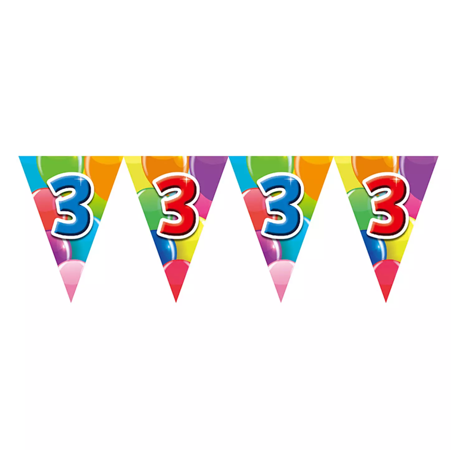 Flaggbanner 3 år 10 meter (20x30cm)