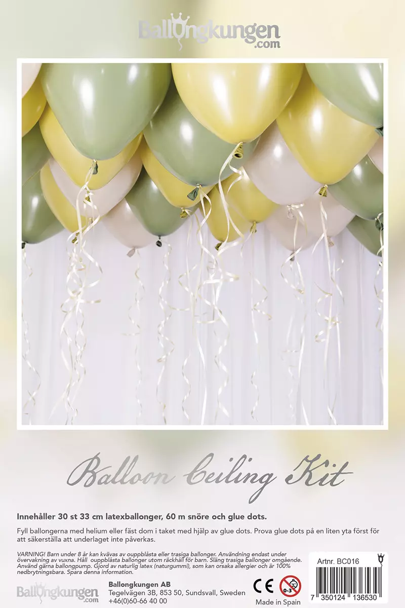 Balloon ceiling kit-jungle green