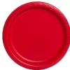 Pappfat ensfarget rød 8pk 18cm
