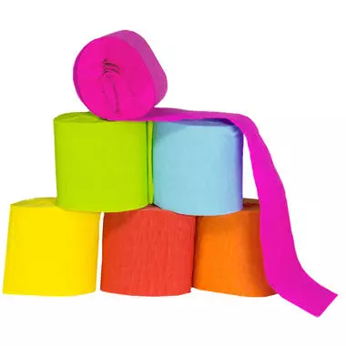 Partystreamers krepp neon 10 m