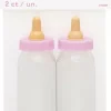 Rosa tåteflasker påfyllbare dekor 2pk