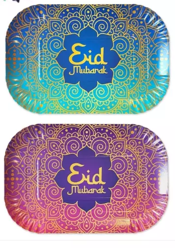 Eid mubarak serveringsfat i papp 2stk