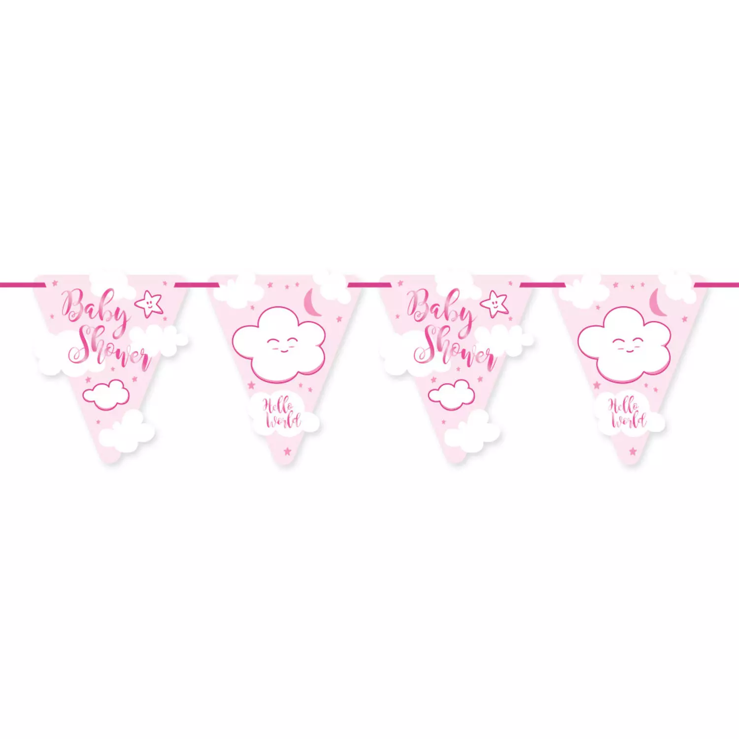 Flaggbanner pink baby shower girl 6m