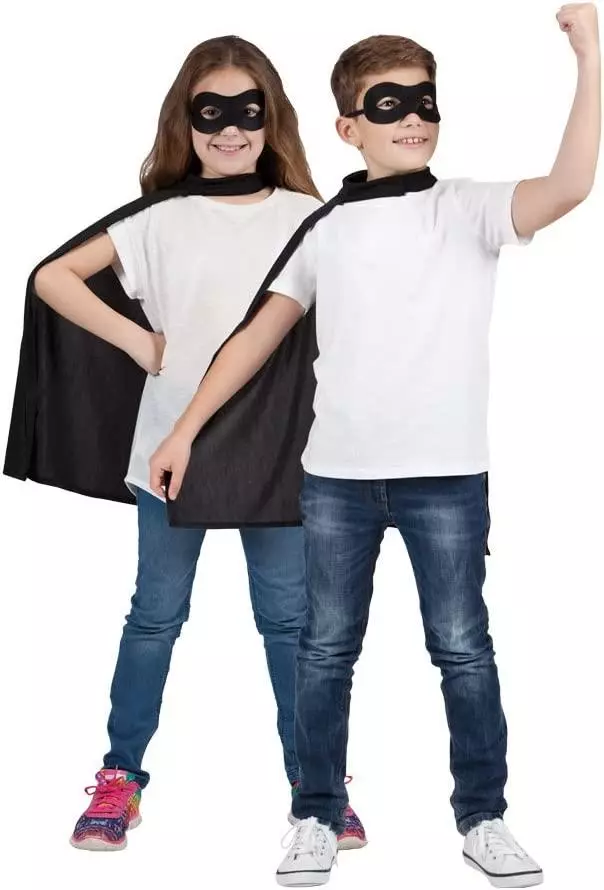 Kids superhero cape og maske (onesize)