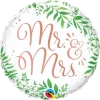 MR. & MRS. Elegant Greenery folieballong 46cm