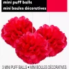 Mini Pompom rød 3pk (23cm)