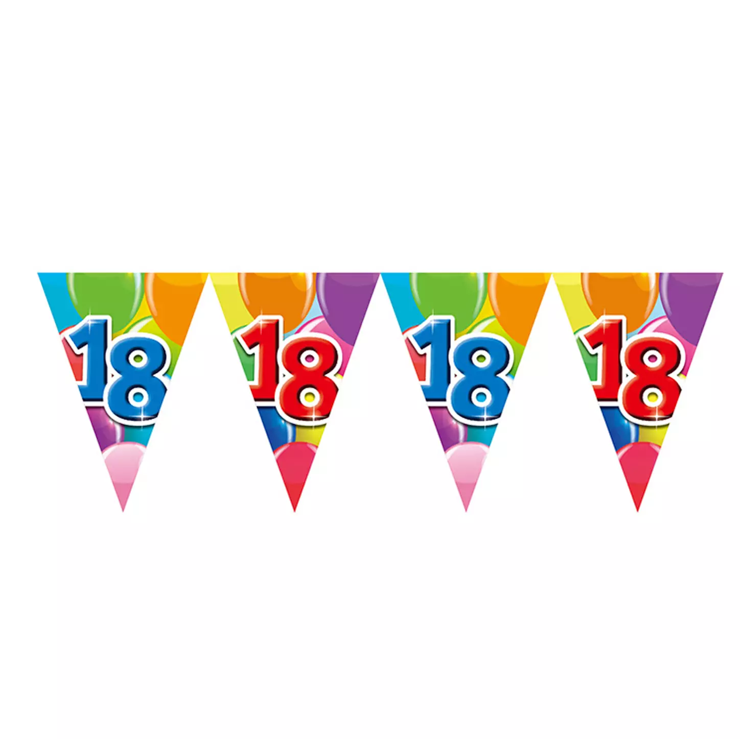 Flaggbanner 18 år 10 meter (20x30cm)