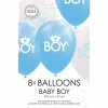 Baby boy ballonger blue/white 8 pk