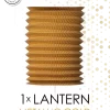 Papir lanterne metallic gold 16 cm Ø