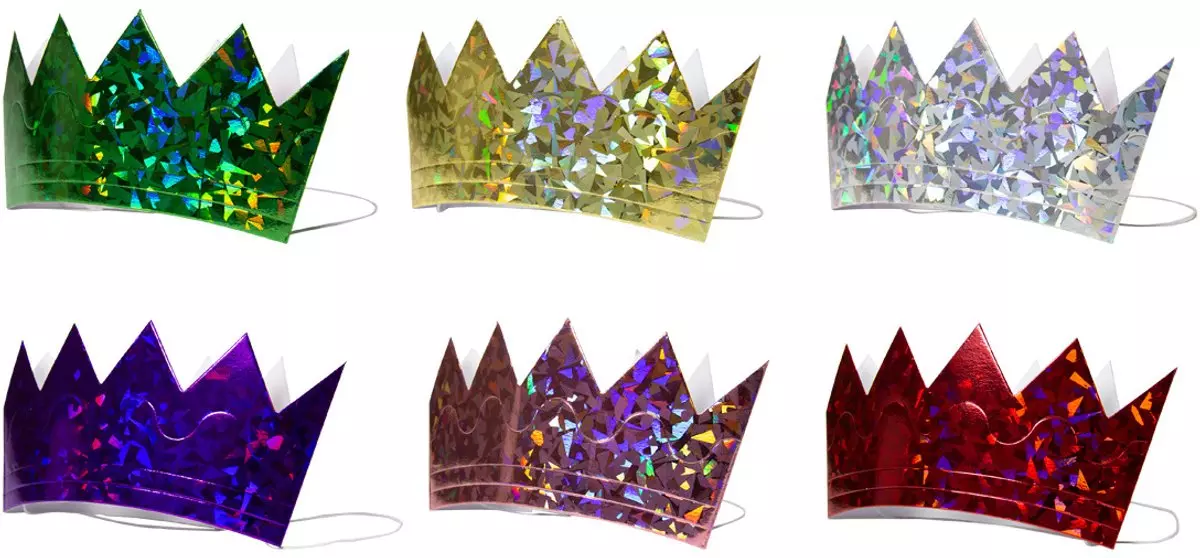 Metallic partykroner 6pk