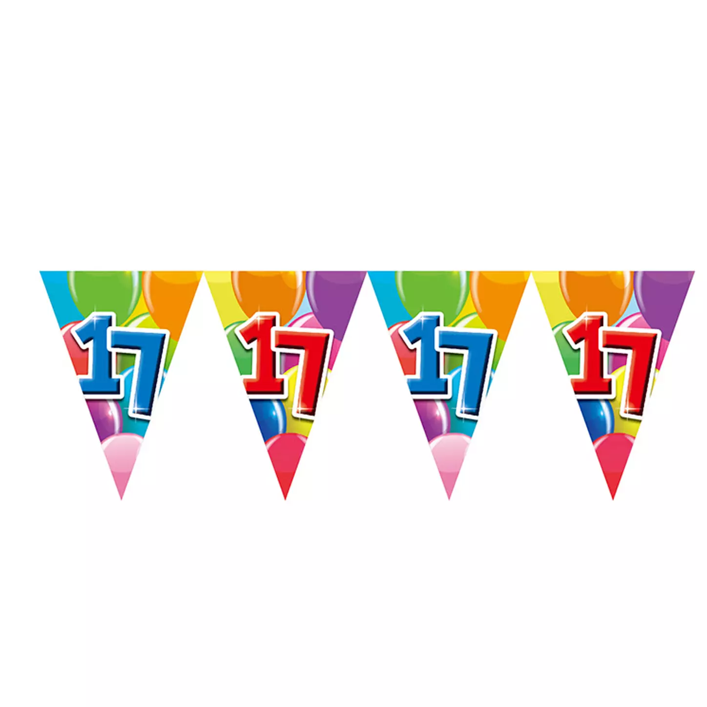 Flaggbanner 17 år 10 meter (20x30cm)