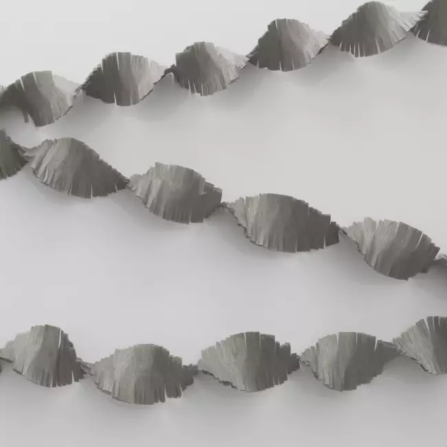 Krepp girlander sølv 6 m