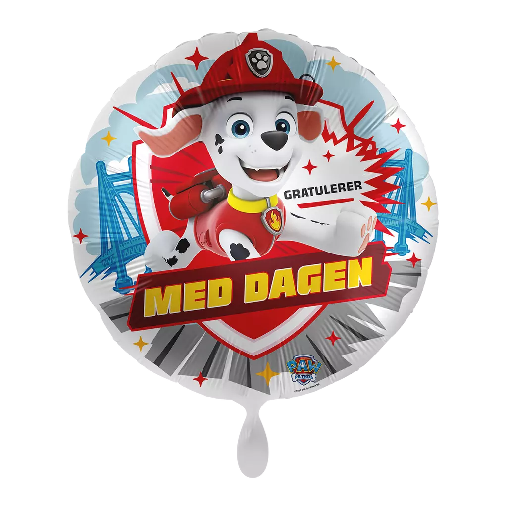 Folieballong Gratulerer med dagen Marshall PAWty