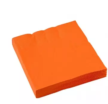 20 Lunchservietter ensfarget orange- 33x33cm