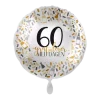 Folieballong Gratulerer med dagen Gull/Sølv - 60 år