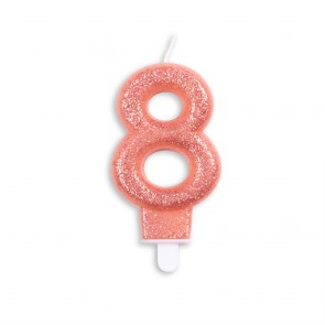 Glitter kakelys 8 rose gold