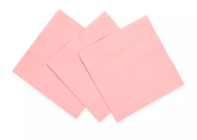 Lyserosa servietter 20pk 33x33cm