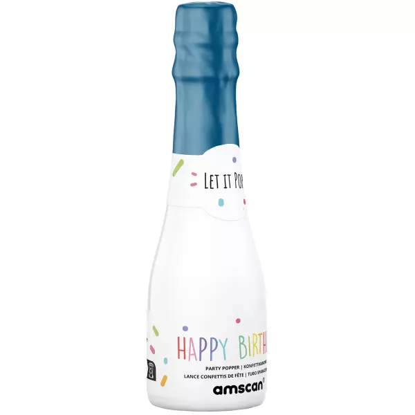 Confetti Popper blue Bottle 16cm