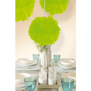Pom-poms dekorball neon grønn 30cm
