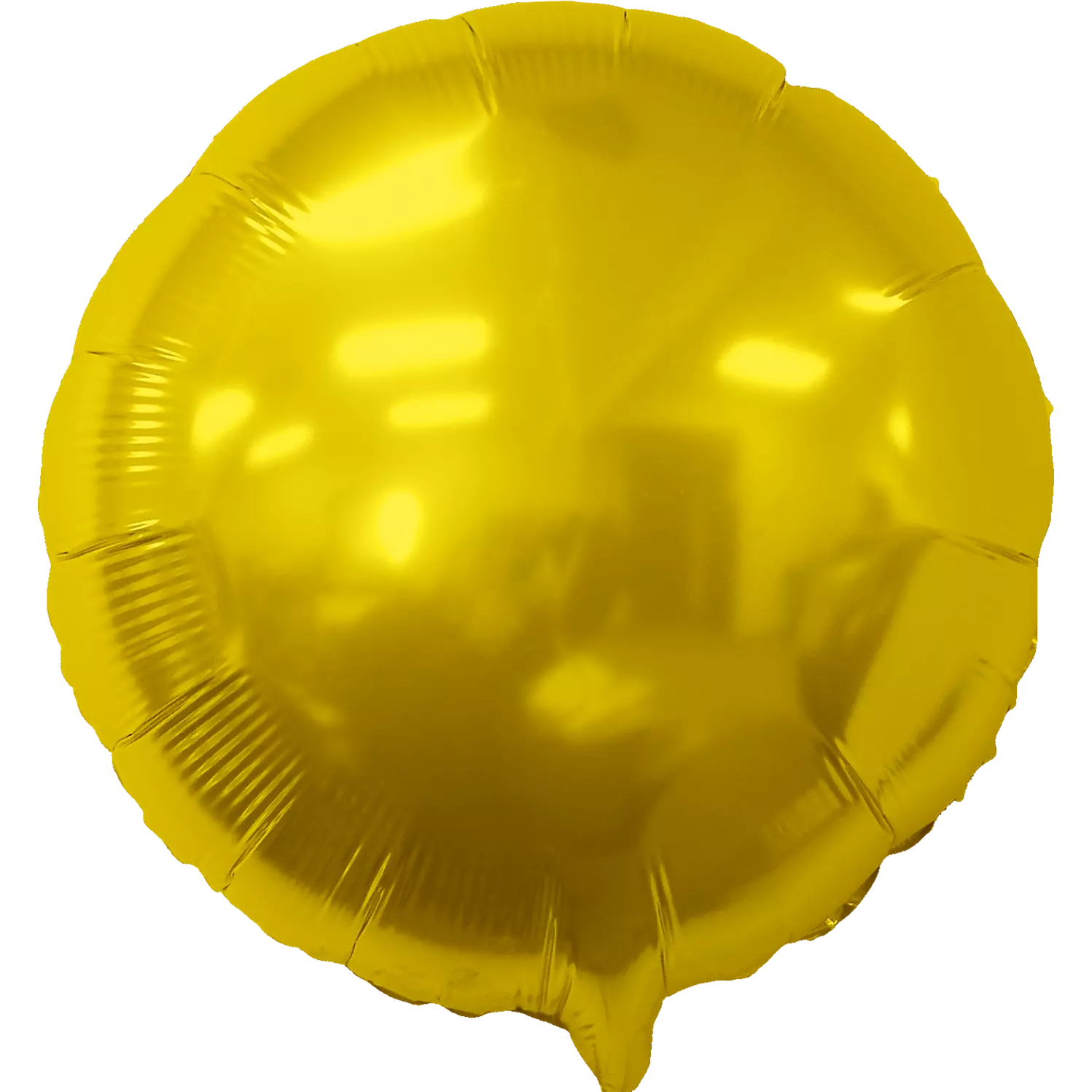 Ensfarget rund folieballong solid gold 46 cm