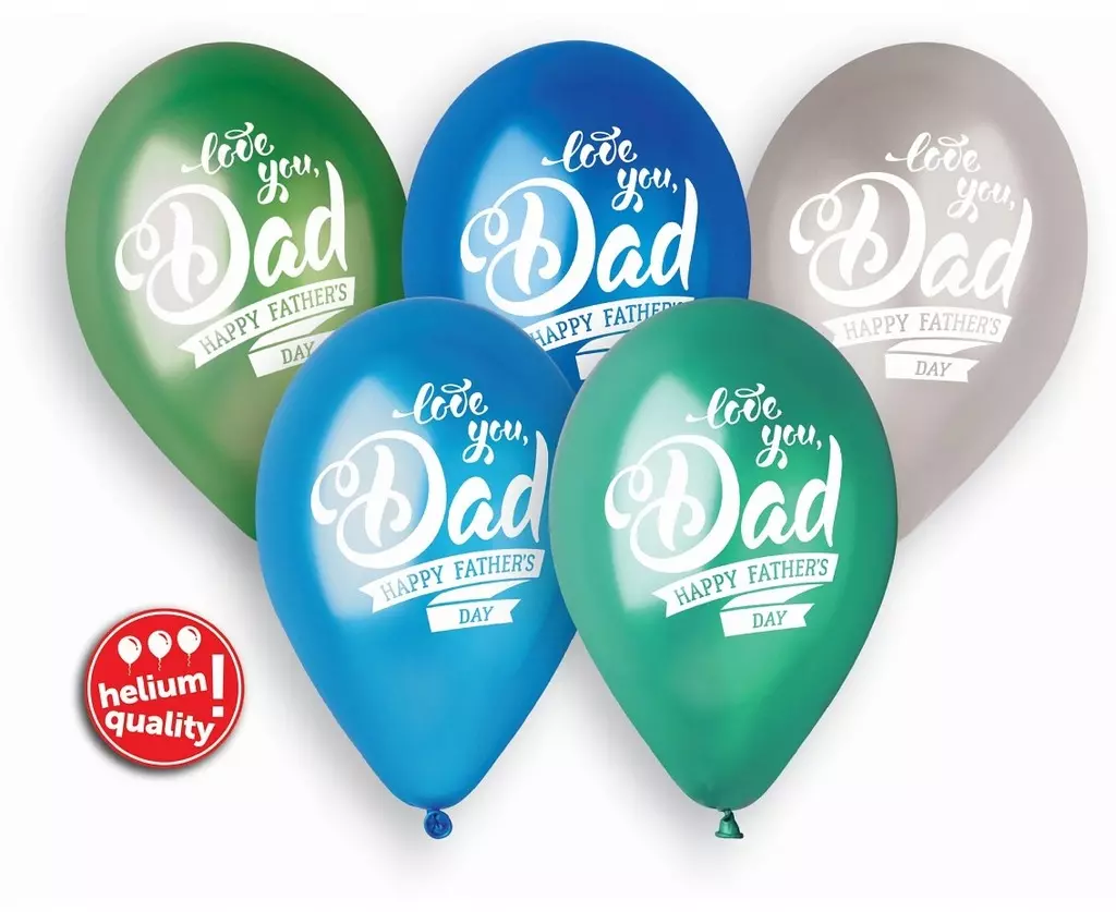 Fathers day ballonger 5 pk 33cm Ø