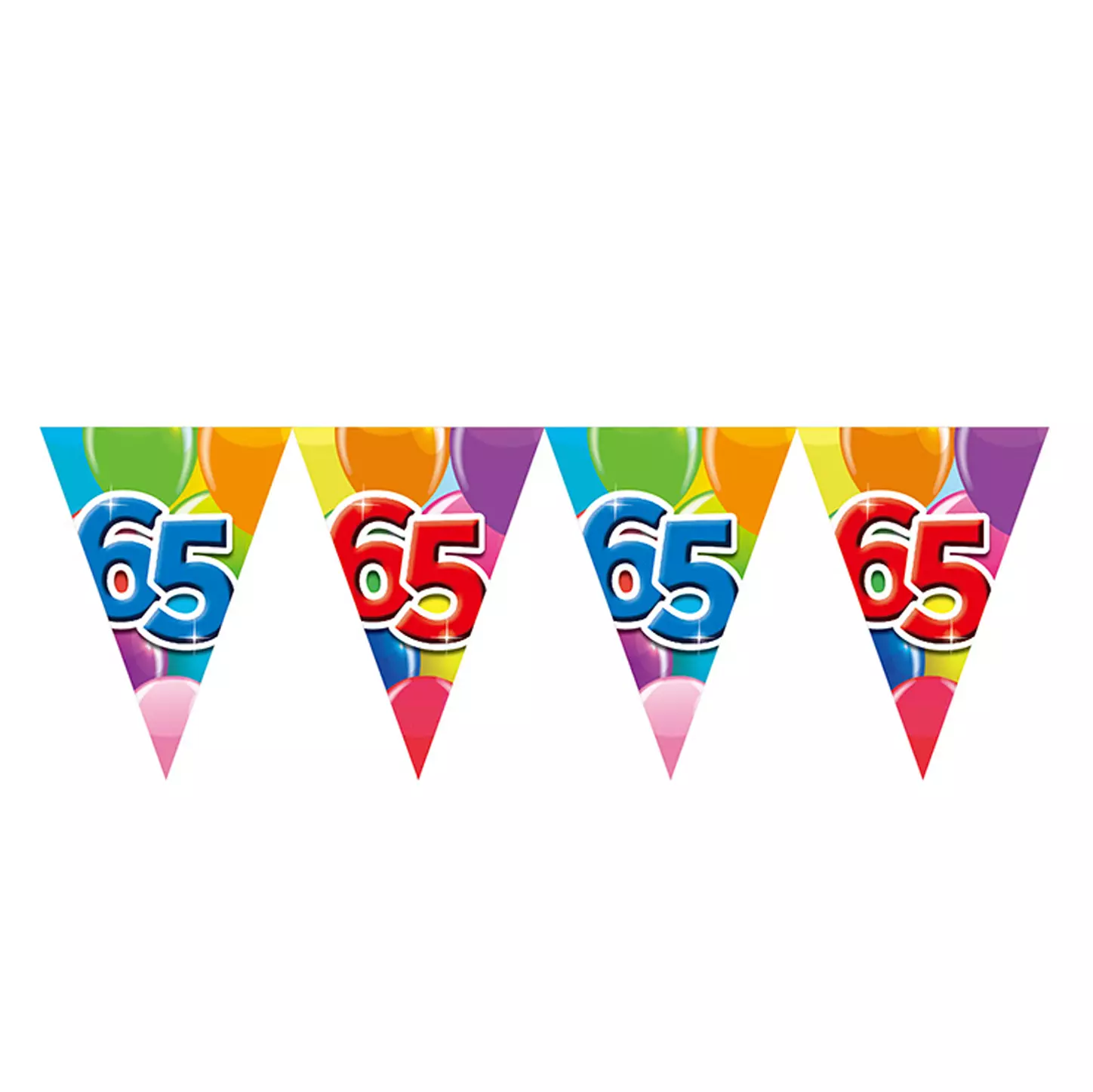 Flaggbanner 65 år 10 meter (20x30cm)