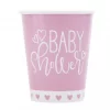 Pink hearts babyshower kopper 8 pk