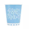 Blue hearts babyshower pappkopper 8 pk