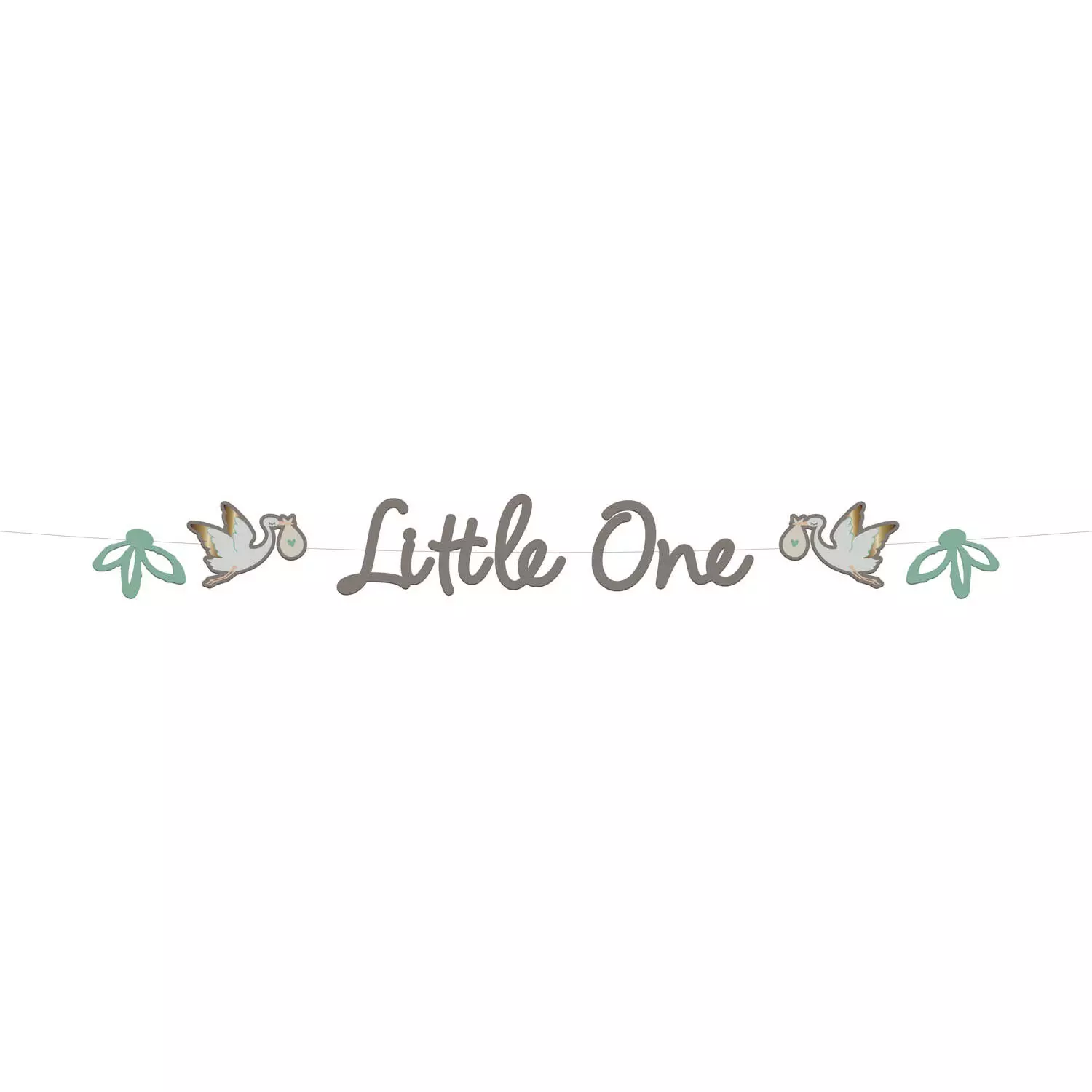 Bokstavbanner blooming baby little one 2m