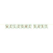 Teddy bear welcome baby banner