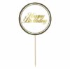 Kaketopp Happy birthday ring hvit 10cm Ø