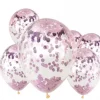 Konfettiballonger rosa 6 pk
