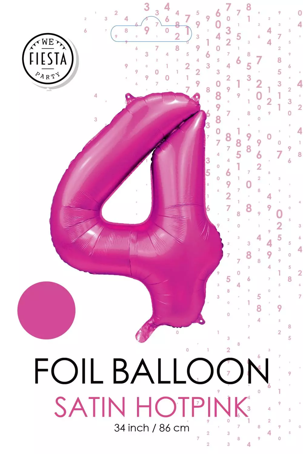 Tallballong 4 satin hot pink 86cm