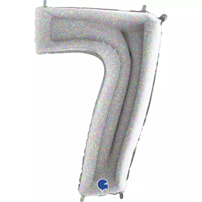 Tallballong 7 holografisk sølv 102 cm