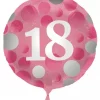 Folieballong 18 år glossy pink