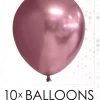 10 pk pink chrome/speilballonger