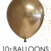 10 pk gold chrome/speilballonger