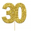 Gull Glitter kaketopper - "30"