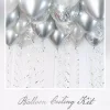 Balloon Ceiling Kit - Silver/Chrome