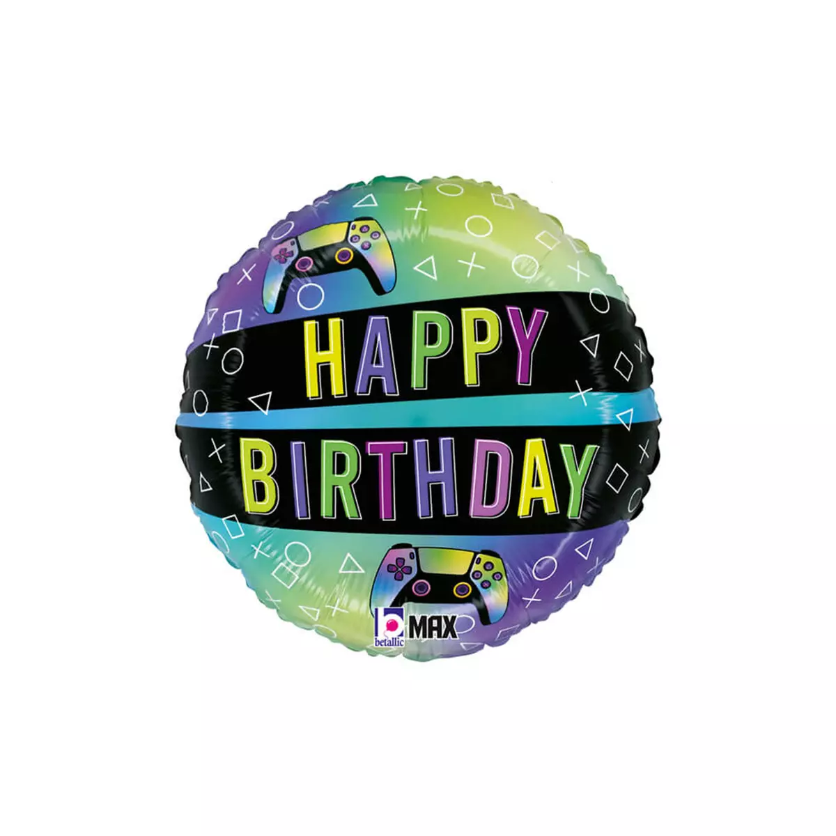 Folieballong vivid gaming birthday